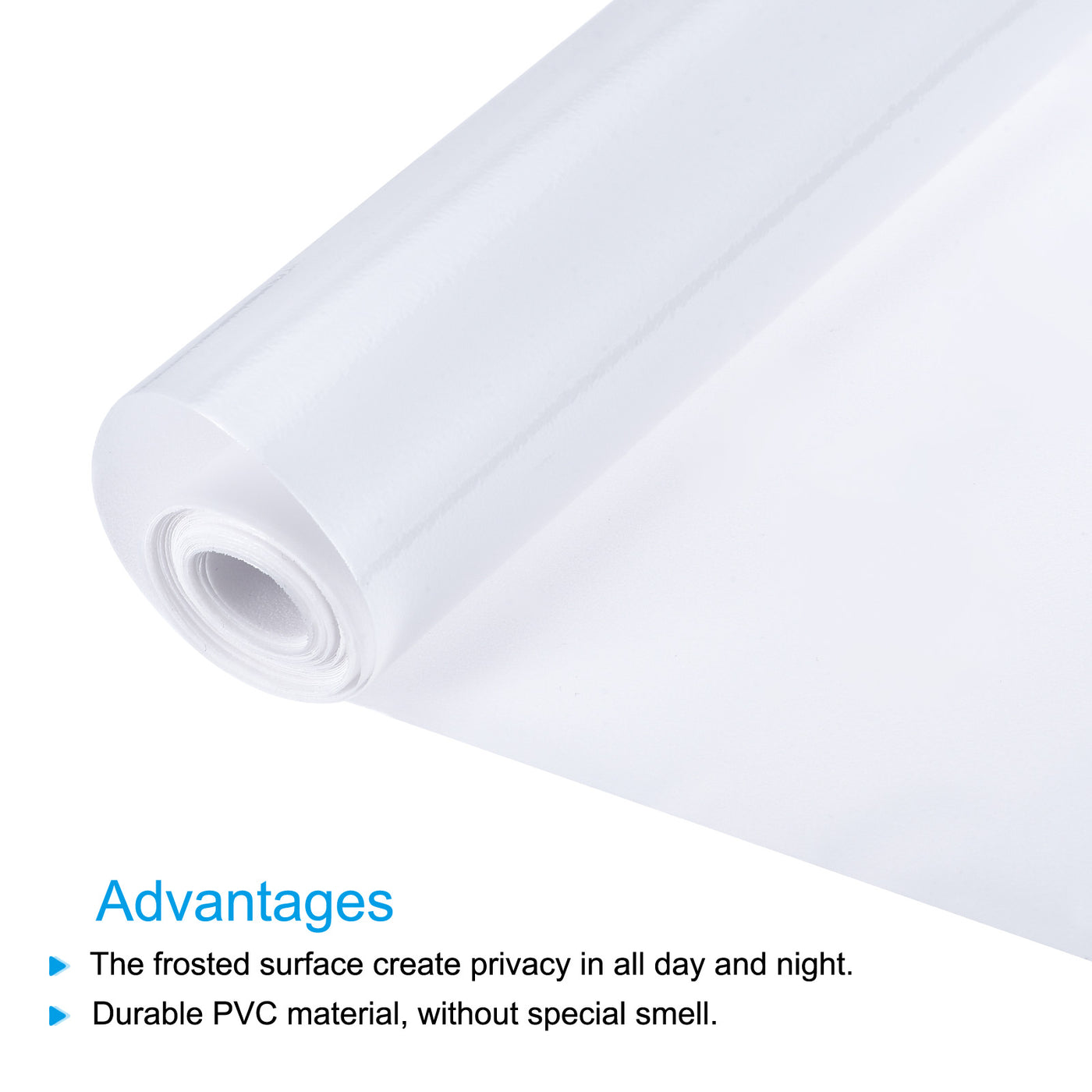 Harfington Privacy Window Film PVC Frosted 118"x17.7" Covering for Bathroom Office White