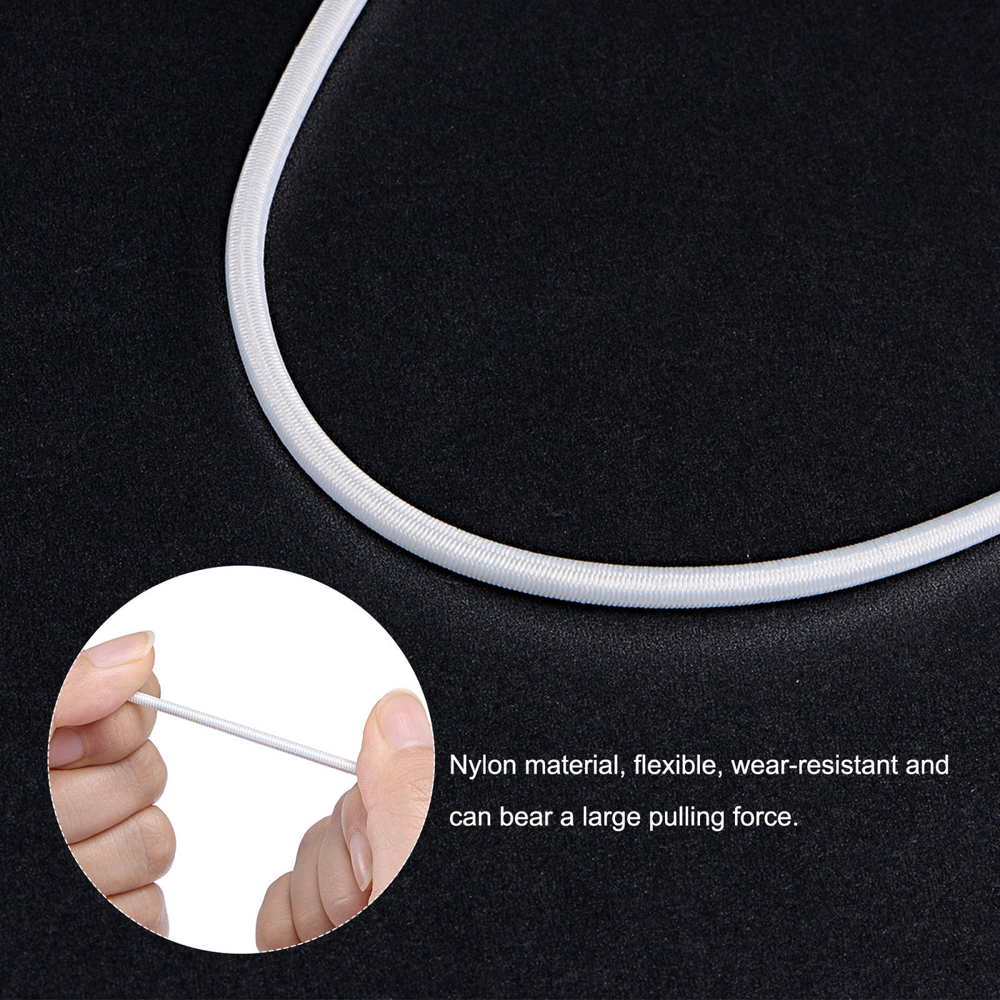 Harfington Ball Cords Elastic String, Rope Tie Down Tarp Straps for Camping Canopy Tent Cargo