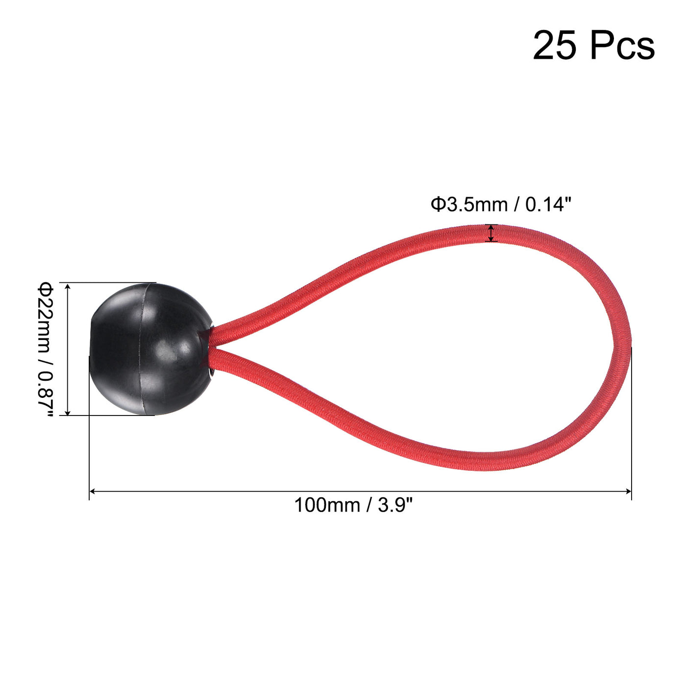 Harfington Ball Cords Elastic String, Rope Tie Down Tarp Straps for Camping Canopy Tent Cargo