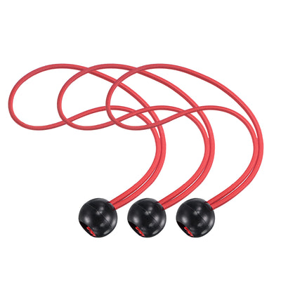 Harfington Ball Cords Elastic String, 200mm/8 Inch Ropes Tie Down Tarp Straps for Camping Canopy Tent Cargo, Red Pack of 6