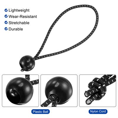 Harfington Ball Cords Elastic String, Rope Tie Down Tarp Straps for Camping Canopy Tent Cargo