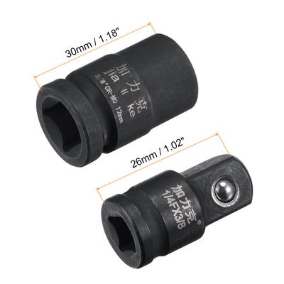 Harfington 6-Point Impact Shallow Socket with Adapter