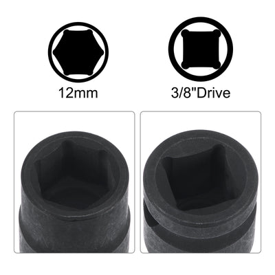 Harfington 6-Point Impact Shallow Socket with Adapter