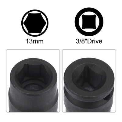 Harfington 6-Point Impact Shallow Socket with Adapter