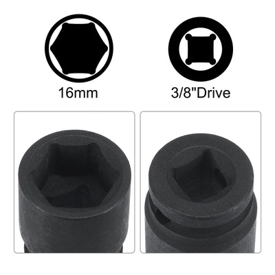 Harfington 6-Point Impact Shallow Socket with Adapter