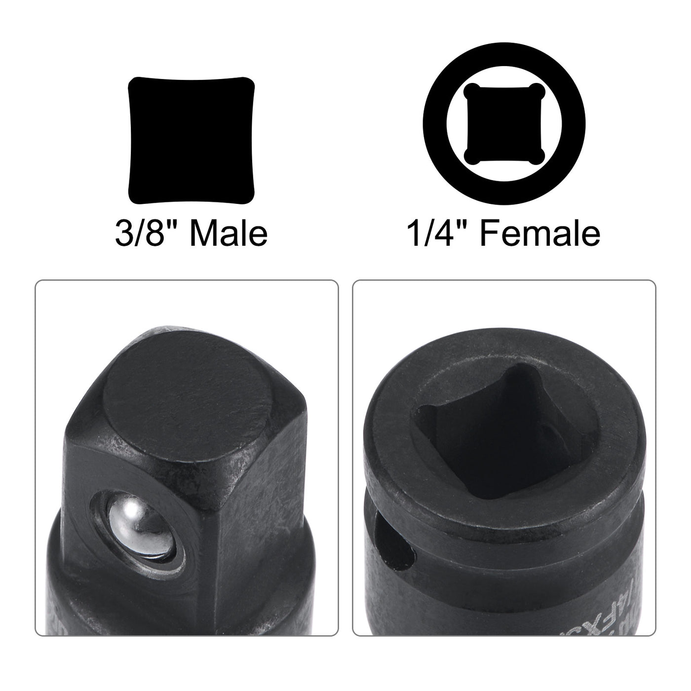 Harfington 6-Point Impact Shallow Socket with Adapter