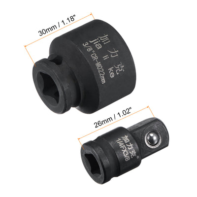 Harfington 6-Point Impact Shallow Socket with Adapter