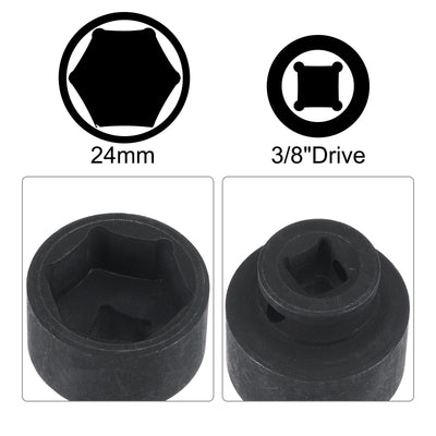 Harfington 6-Point Impact Shallow Socket with Adapter