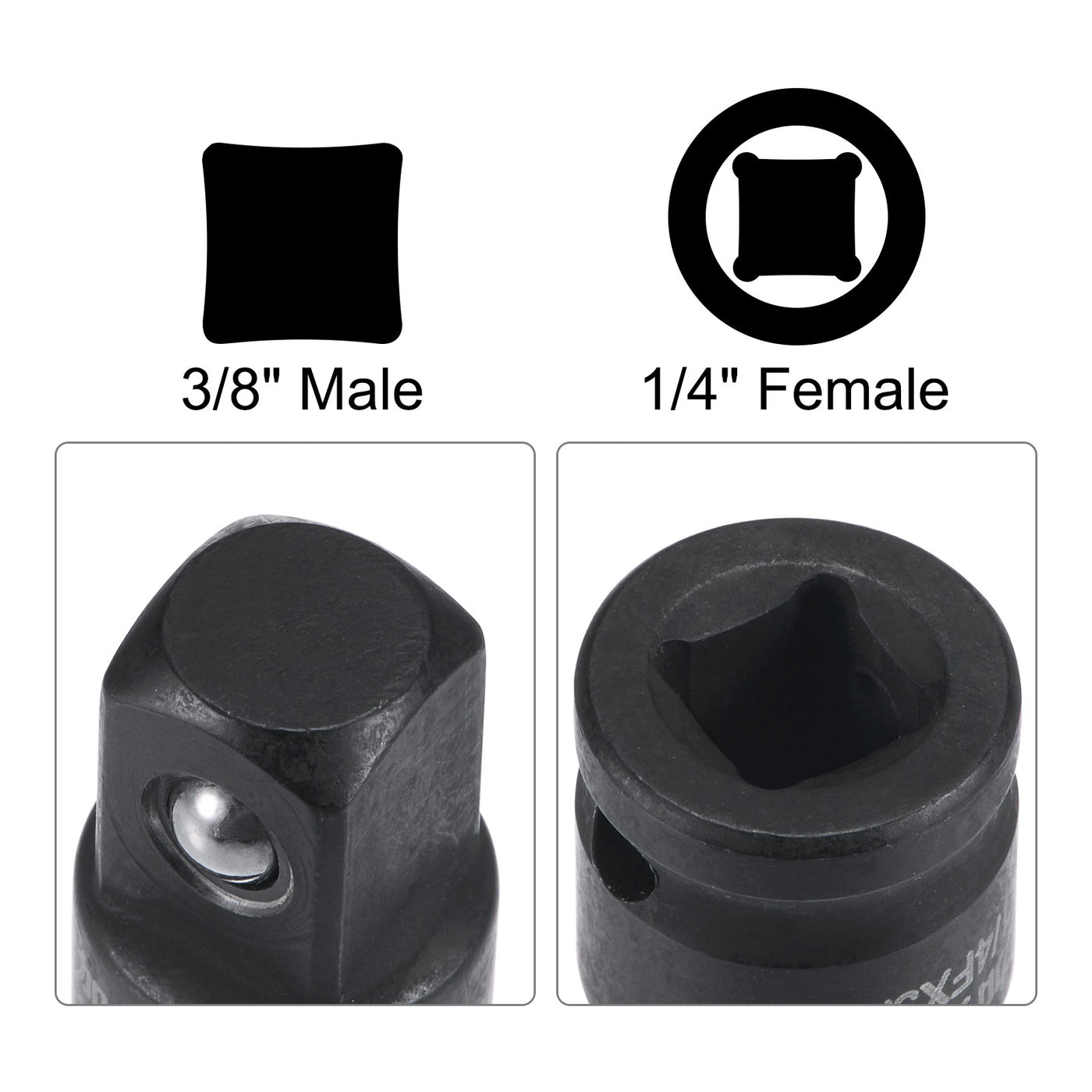 Harfington 6-Point Impact Shallow Socket with Adapter