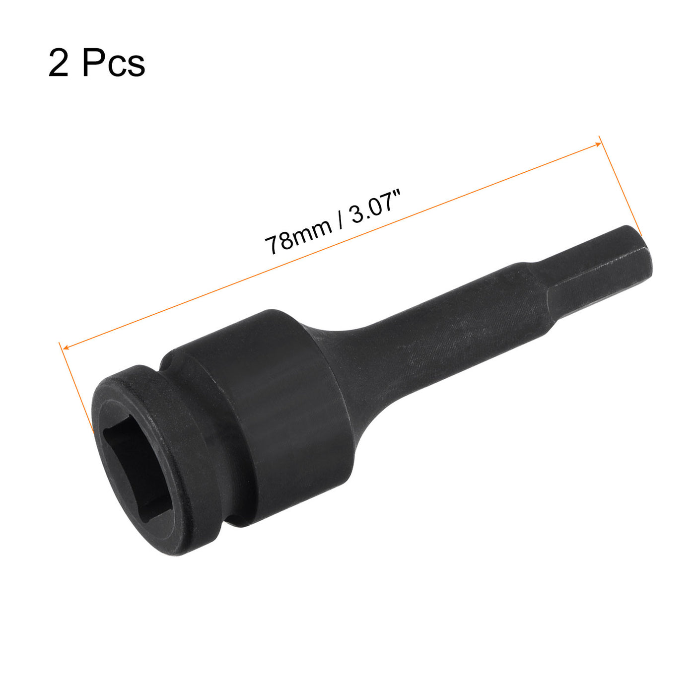 Harfington Impact Hex Bit Socket Square Drive CR-MO SAE Sizes