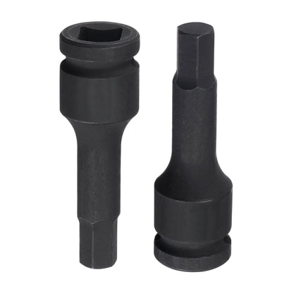 Harfington Impact Hex Bit Socket Square Drive CR-MO SAE Sizes