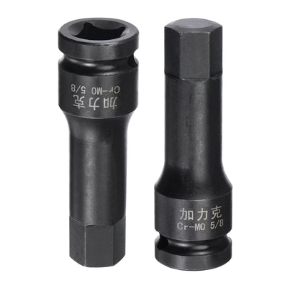 Harfington Impact Hex Bit Socket Square Drive CR-MO Steel SAE Sizes