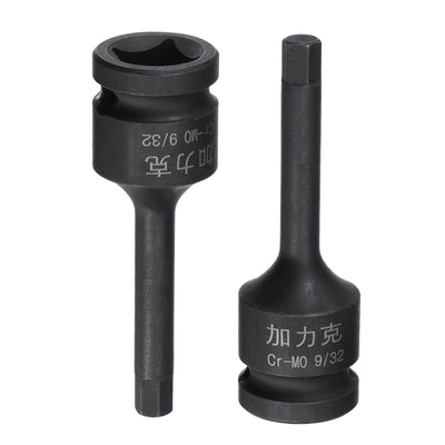 Harfington Impact Hex Bit Socket Square Drive CR-MO Steel SAE Sizes