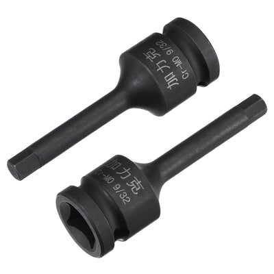 Harfington Impact Hex Bit Socket Square Drive CR-MO Steel SAE Sizes