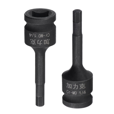 Harfington Impact Hex Bit Socket Square Drive CR-MO Steel SAE Sizes