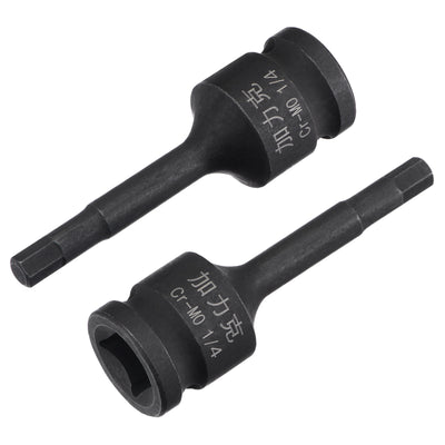 Harfington Impact Hex Bit Socket Square Drive CR-MO Steel SAE Sizes