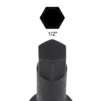 Harfington Impact Hex Bit Socket Square Drive CR-MO Steel SAE Sizes