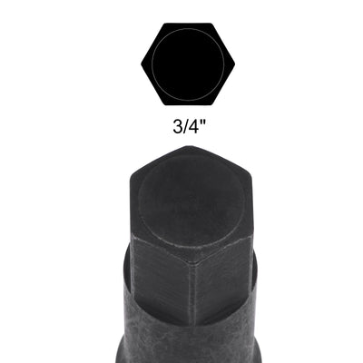 Harfington Impact Hex Bit Socket Square Drive CR-MO Steel SAE Sizes