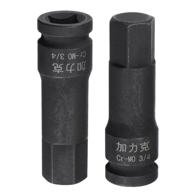 Harfington Impact Hex Bit Socket Square Drive CR-MO Steel SAE Sizes