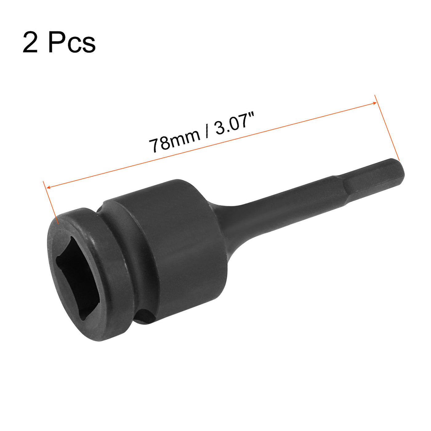 Harfington Impact Hex Bit Socket Square Drive CR-MO SAE Sizes