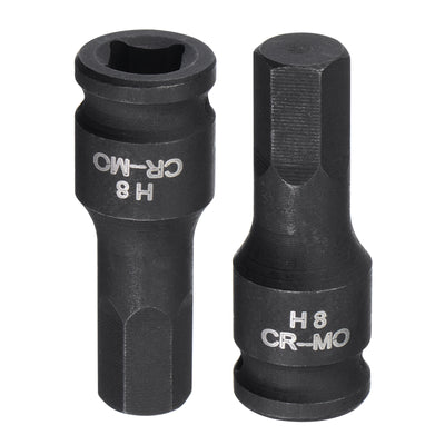 Harfington Impact Hex Bit Socket, Square Drive CR-MO Metric Sizes