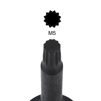 Harfington Impact Spline Bit Socket, Square Drive CR-MO Metric Sizes