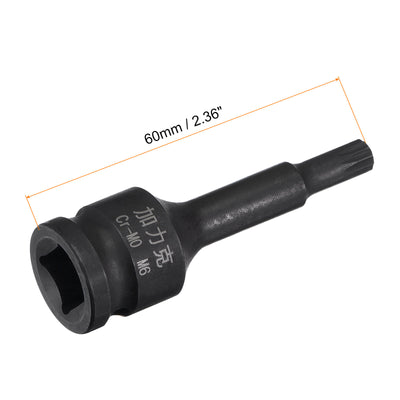 Harfington Impact Spline Bit Socket, Square Drive CR-MO Metric Sizes