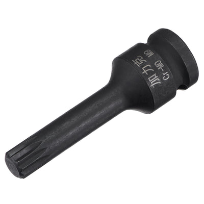 Harfington Impact Spline Bit Socket, Square Drive CR-MO Metric Sizes