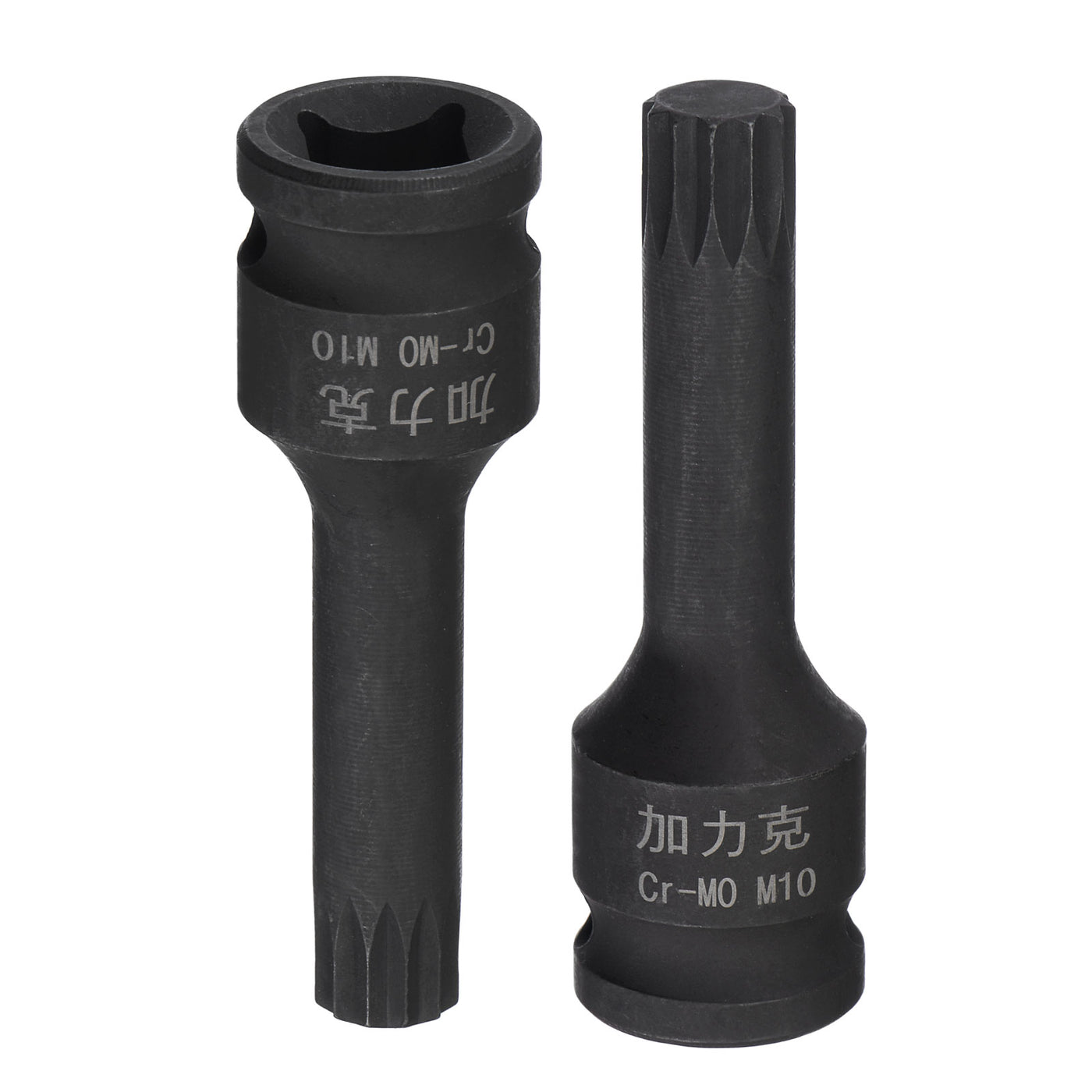 Harfington Impact Spline Bit Socket, Square Drive CR-MO Metric Sizes