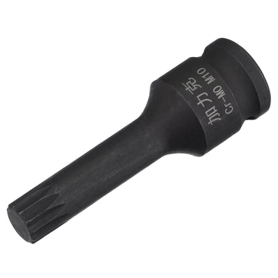 Harfington Impact Spline Bit Socket, Square Drive CR-MO Metric Sizes