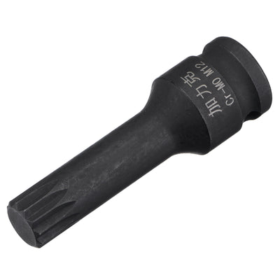 Harfington Impact Spline Bit Socket, Square Drive CR-MO Metric Sizes