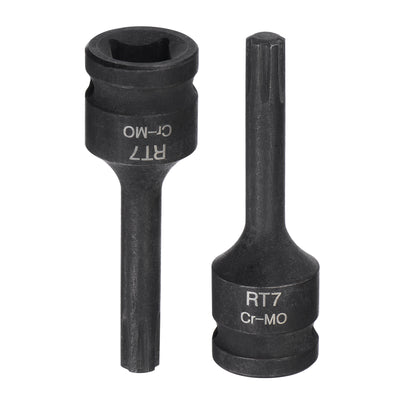 Harfington Impact Ribe Bit Socket, Square Drive CR-MO Metric Sizes