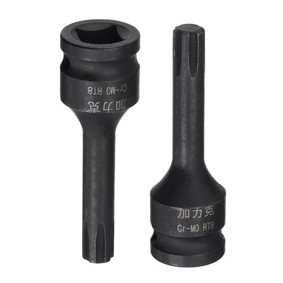 Harfington Impact Ribe Bit Socket, Square Drive CR-MO Metric Sizes