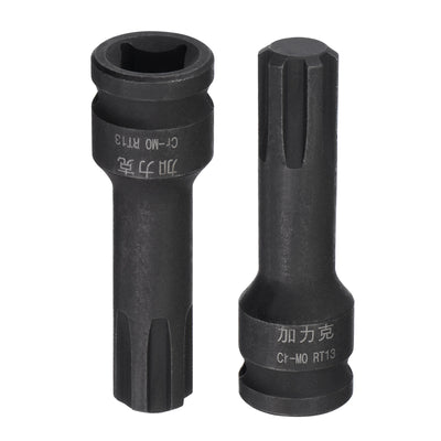 Harfington Impact Ribe Bit Socket, Square Drive CR-MO Metric Sizes
