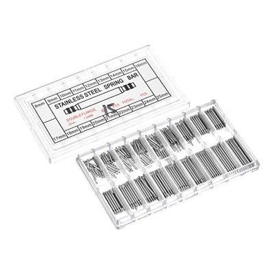 Harfington Watch Band Link Pin Set 270pcs 1.4mm Dia Spring Bar Pins 8-25mm 15pcs Each Size