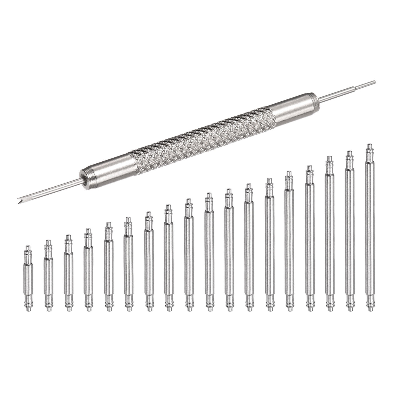 Harfington 8-25mm Watch Band Link Pins with Spring Bar Tool 1.4mm Dia Spring Bar Pins 108pcs