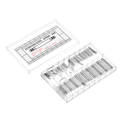 Harfington Watch Band Link Pin Set 180pcs 1.4mm Dia Spring Bar Pins 8-25mm 10pcs Each Size
