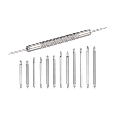 Harfington 16-25mm Watch Band Link Pins with Spring Bar Tool 1.4mm Dia Spring Bar Pins 12pcs