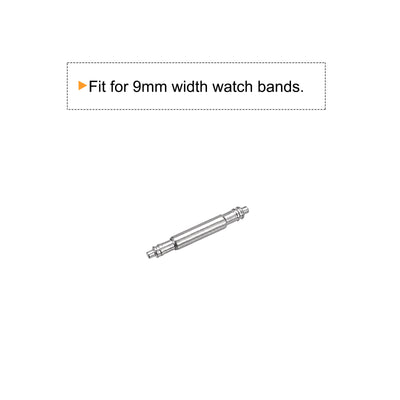 Harfington 200pcs Watch Band Link Pin 1.5mm Dia Spring Bar Pins for 9mm Watch Band Strap