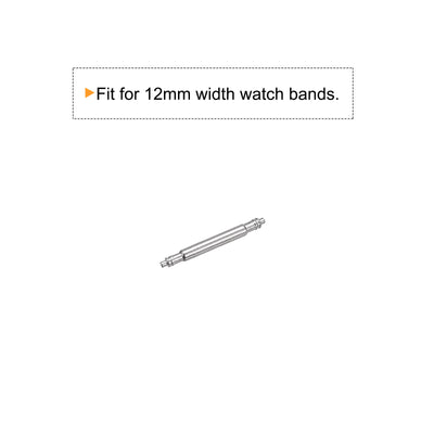Harfington 200pcs Watch Band Link Pin 1.5mm Dia Spring Bar Pins for 12mm Watch Band Strap