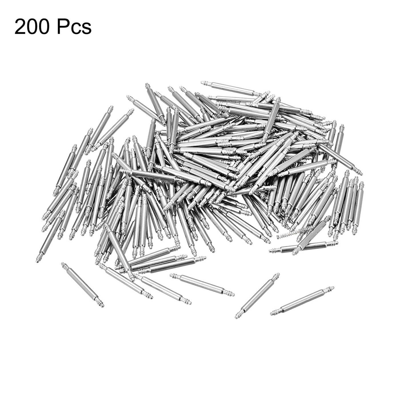 Harfington 200pcs Watch Band Link Pin 1.5mm Dia Spring Bar Pins for 13mm Watch Band Strap