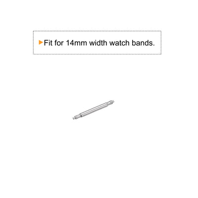 Harfington 200pcs Watch Band Link Pin 1.5mm Dia Spring Bar Pins for 14mm Watch Band Strap
