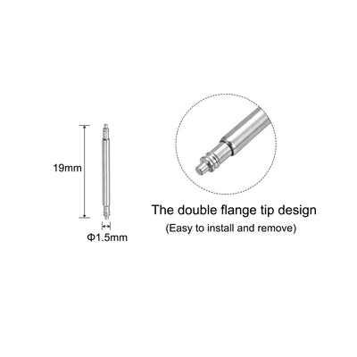 Harfington 200pcs Watch Band Link Pin 1.5mm Dia Spring Bar Pins for 17mm Watch Band Strap