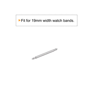 Harfington 200pcs Watch Band Link Pin 1.5mm Dia Spring Bar Pins for 19mm Watch Band Strap