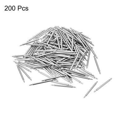 Harfington 200pcs Watch Band Link Pin 1.5mm Dia Spring Bar Pins for 19mm Watch Band Strap