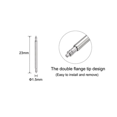 Harfington 200pcs Watch Band Link Pin 1.5mm Dia Spring Bar Pins for 21mm Watch Band Strap
