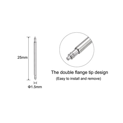 Harfington 200pcs Watch Band Link Pin 1.5mm Dia Spring Bar Pins for 23mm Watch Band Strap