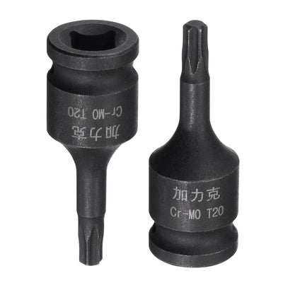 Harfington Impact Torx Bit Socket, Square Drive CR-MO Metric Sizes