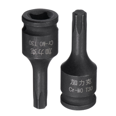 Harfington Impact Torx Bit Socket, Square Drive CR-MO Metric Sizes
