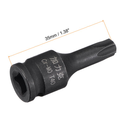 Harfington Impact Torx Bit Socket, Square Drive CR-MO Metric Sizes